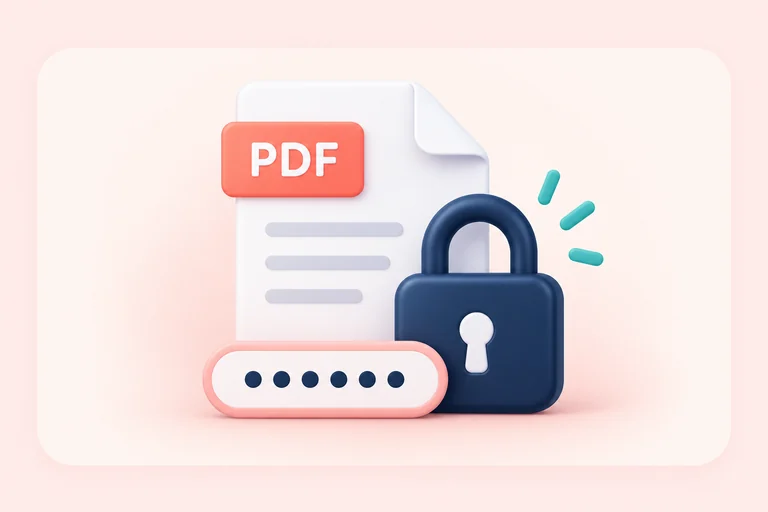 A PDF document protected by a closed padlock and password